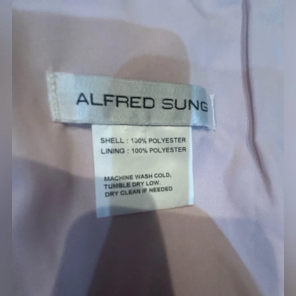 ALFRED SUNG Bustier Tie Back Gown 
PINK - Picture 8 of 13